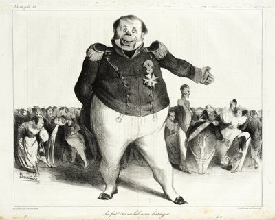 De facto! É um baile bastante distinto! de Honoré Daumier