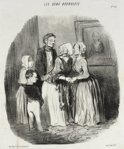 No Ano Novo, visita obrigatória à tia Rabourdin de Honoré Daumier