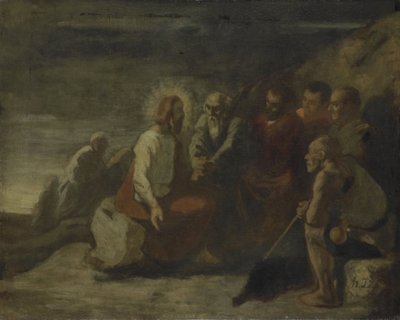 Cristo e os seus discípulos de Honore Daumier