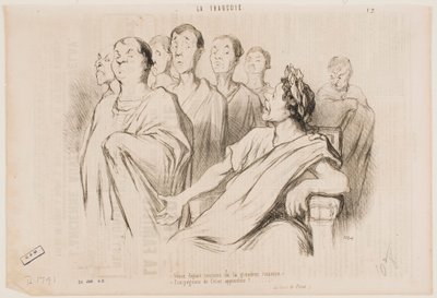 Vinde, dignos pilares da grandeza romana... amigos de César, aproximai-vos! de Honoré Daumier