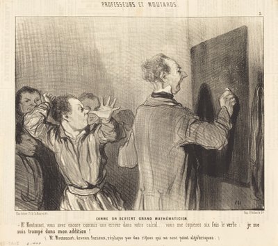 Como alguém se torna um grande matemático de Honoré Daumier