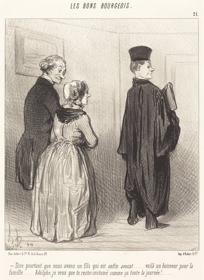 Dizer... que temos um filho que é... advogado... de Honoré Daumier