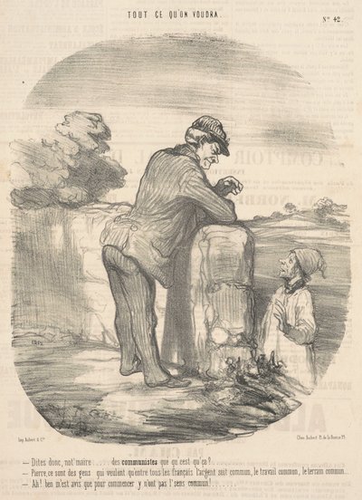 Diga-me, não prefeito... Comunistas, o que é isso? de Honoré Daumier