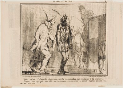 Cocheiro, cocheiro, não podes rejeitar-me de Honoré Daumier