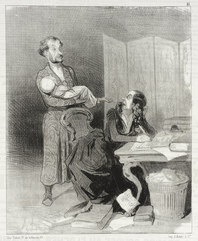 Levem isso mais para longe ... é impossível trabalhar ... de Honoré Daumier