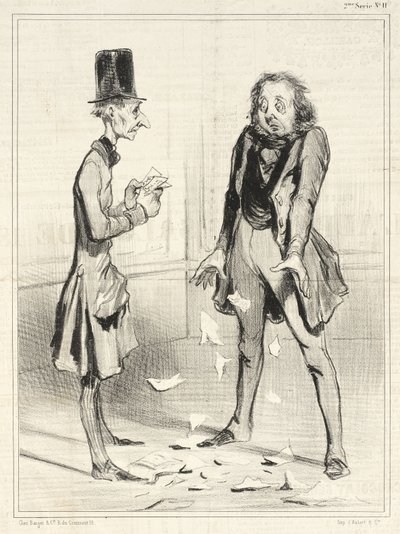 Mais uma vez os meus credores, sempre... de Honoré Daumier