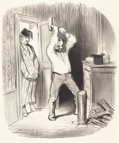 É permitido a Deus... rachar lenha... de Honoré Daumier