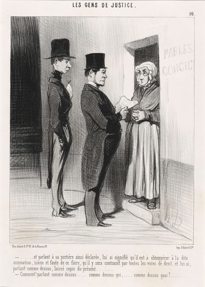 E falando com a sua porteira assim declarada... de Honoré Daumier