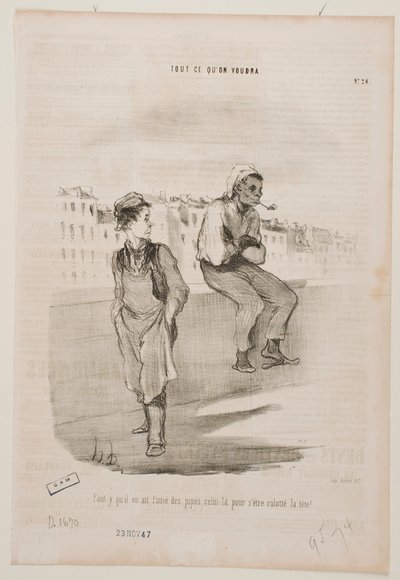 Ele deve realmente ter fumado muitos cachimbos... de Honoré Daumier