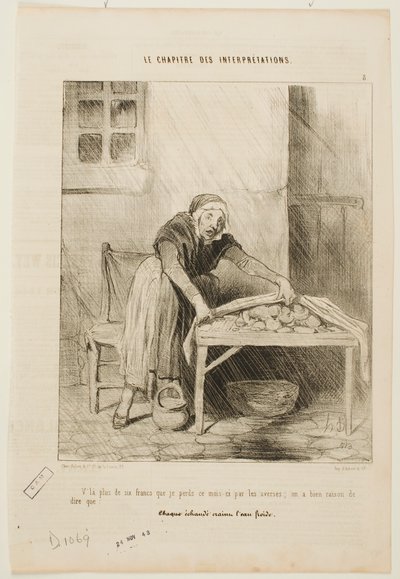 Este mês perdi mais de seis francos por causa dos aguaceiros repentinos de Honoré Daumier