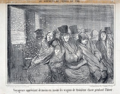Ilustração para a série "Les Agrements des Chemin de fer". de Honoré Daumier