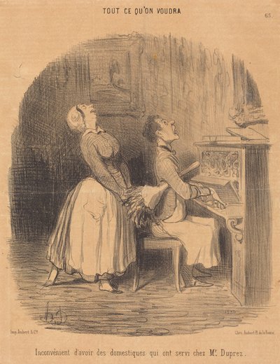 Inconveniente... dos criados que serviram em casa do Sr. Duprez de Honoré Daumier