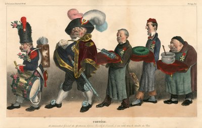 A Caricatura (1830) Política, Satírico em Cores de Honoré Daumier