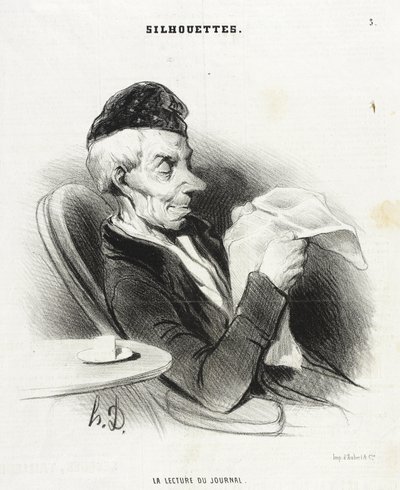 A leitura do jornal de Honoré Daumier