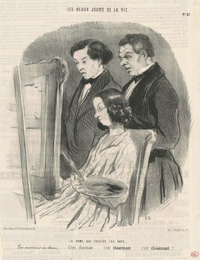 A senhora que cultiva as artes de Honoré Daumier