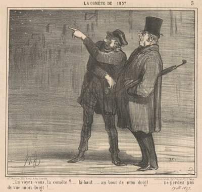 Você vê o cometa? ... Lá em cima ... de Honoré Daumier