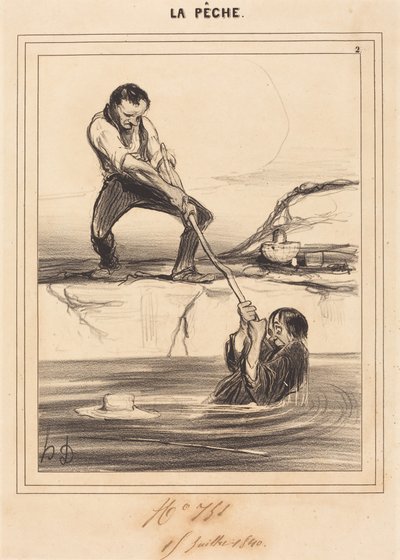 Le Barbillon arrasta... de Honoré Daumier