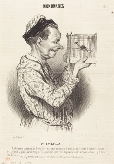 O amante dos animais de Honoré Daumier