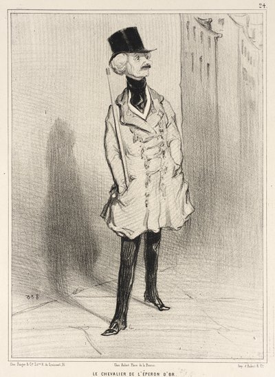 O cavaleiro da espora de ouro de Honoré Daumier
