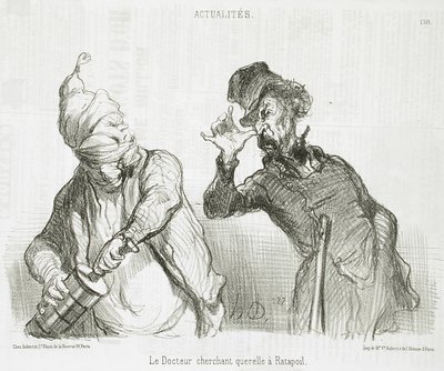 O doutor procura briga com Ratapoil de Honoré Daumier