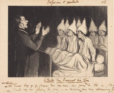 O dormitório de um internato bem administrado de Honoré Daumier