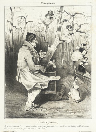 O velho solteirão de Honoré Daumier