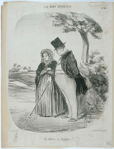 Um castelo em espanha de Honoré Daumier