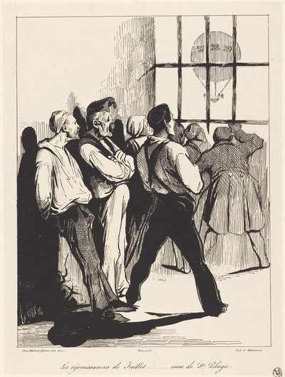 As festividades de julho... vistas de Ste. Pélagie de Honoré Daumier