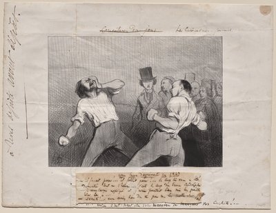 Lição de compreensão em 1843 de Honoré Daumier