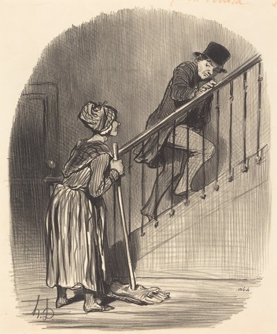 A minha mulher está em casa de Honoré Daumier