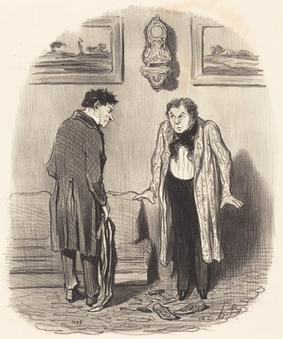 Mas quando lhe digo que não consigo mexer os pés... de Honoré Daumier