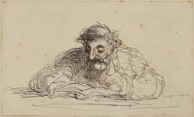 Homem a ler de Honoré Daumier