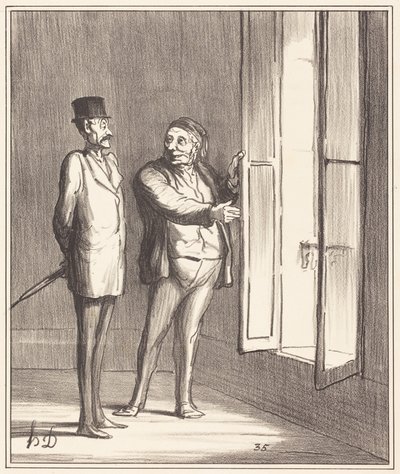 O senhor ficará muito bem aqui... de Honoré Daumier