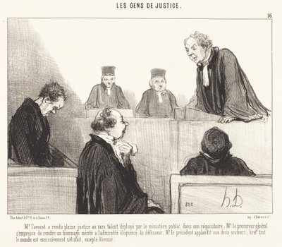 O Sr. Advogado fez justiça total... de Honoré Daumier