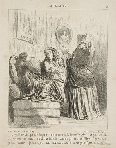 Não é verdade que esta tragédia encerra belezas...? de Honoré Daumier