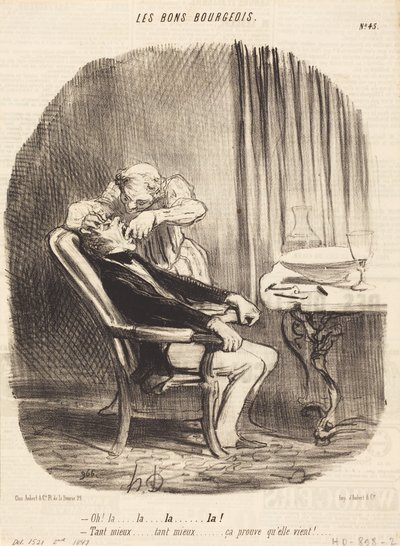 Oh! Bem... tanto melhor... isso prova que ela vem! de Honoré Daumier