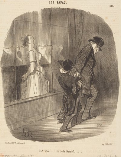 Oh! Papá... que bela mulher! de Honoré Daumier