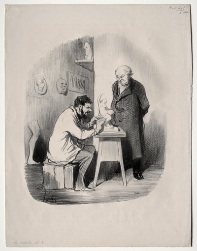 Os Artistas, placa 2: Você deve me modelar dessa maneira um dia de Honoré Daumier