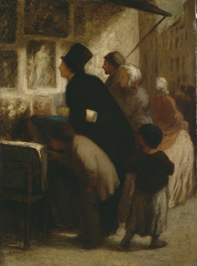 Fora da impressão Loja do Vendedor, c.1860-1863 de Honoré Daumier