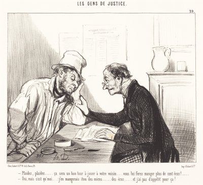 Implore... será um bom truque para jogar... de Honoré Daumier