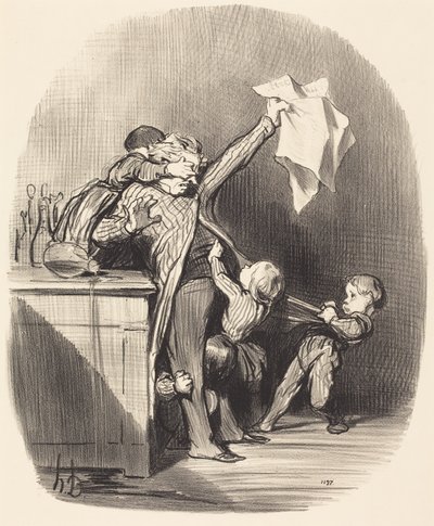 Prazeres da paternidade de Honoré Daumier