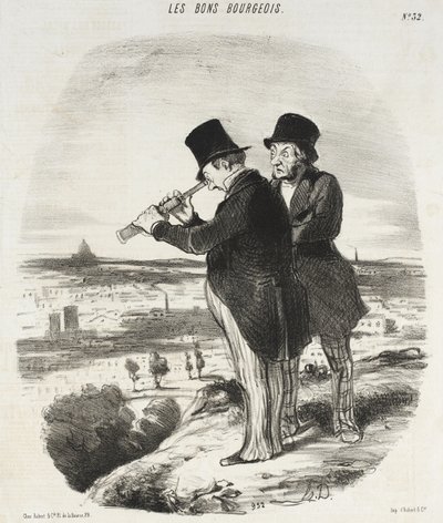 Para uma bela vista, cá está uma bela vista! de Honoré Daumier