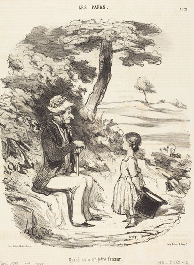 Quando se tem um pai brincalhão de Honoré Daumier