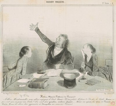 Robert Macaire professor de francês de Honoré Daumier
