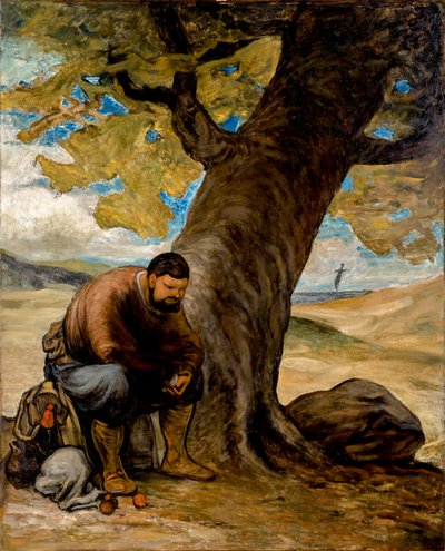 Sancho Pança, a descansar debaixo de uma árvore de Honoré Daumier