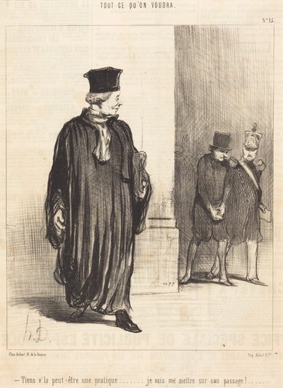 Olha, talvez um cliente de Honoré Daumier