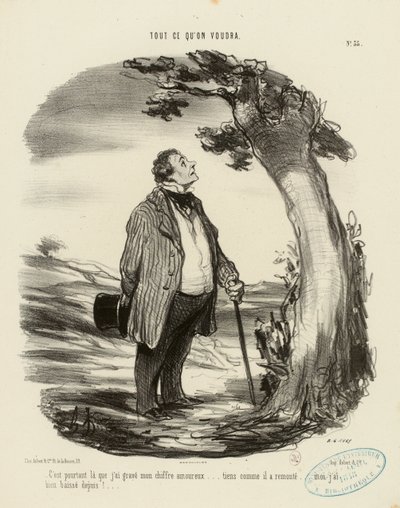 Tudo o que se quiser n.º 35: Foi, no entanto, ali que gravei o meu símbolo amoroso... de Honoré Daumier