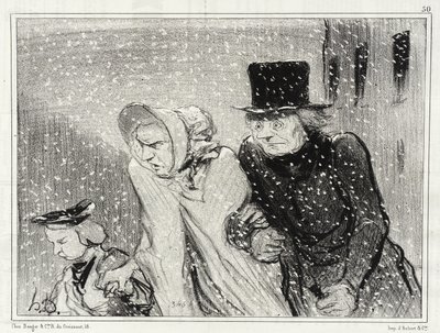 Aborreces-me, minha esposa!... Já lá vai uma hora... de Honoré Daumier