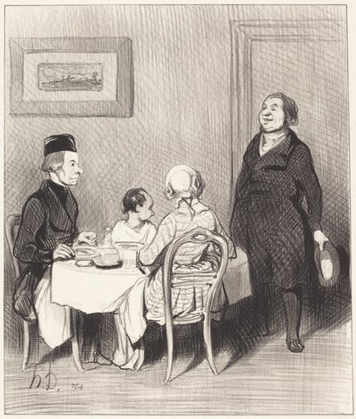 Um amigo é um crocodilo... de Honoré Daumier
