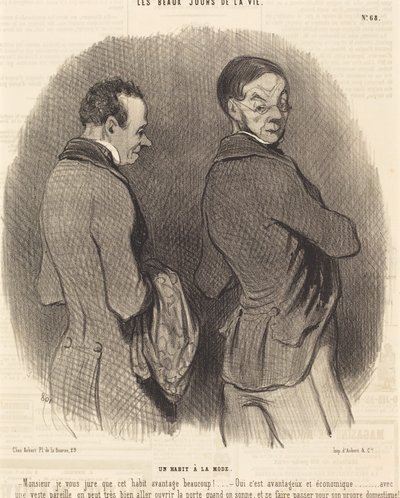 Uma peça de vestuário na moda de Honoré Daumier